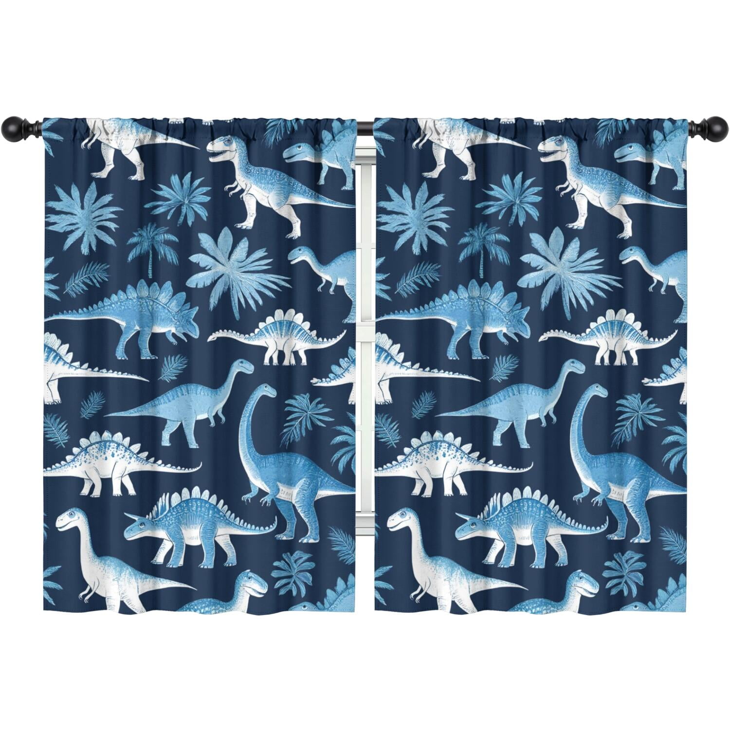 Blackout Kids Curtains,Cute Dinosaur Pattern Childrens Insulated Curtains Set Of 2,Bedroom Essentials,Toddler Room Decor 42x63in(106x160cm)