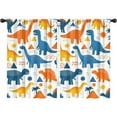 thumbnail image 1 of Blackout Kids Curtains,Cute Dinosaur Pattern Childrens Insulated Curtains Set Of 2,Bedroom Essentials,Toddler Room Decor 42x63in(106x160cm), 1 of 4