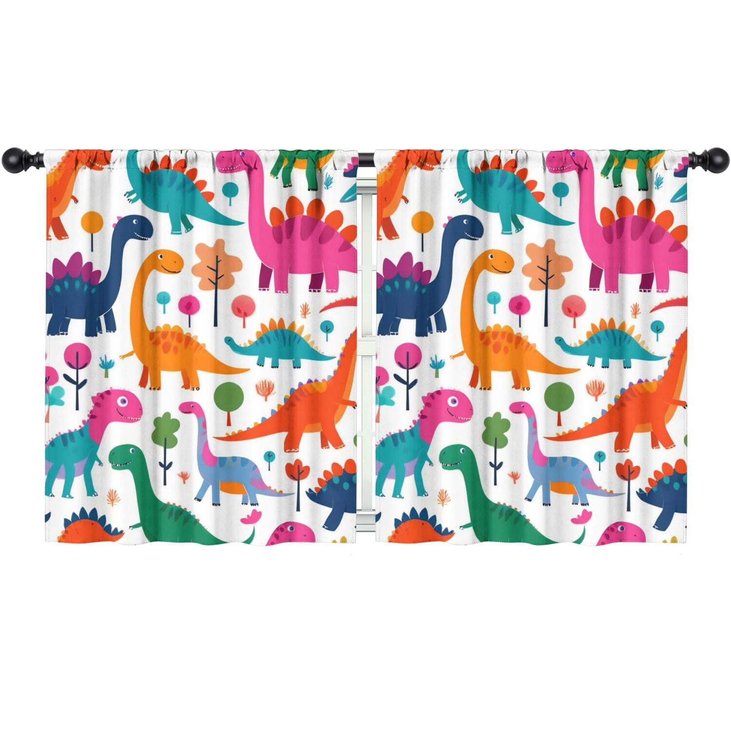Blackout Kids Curtains,Cute Dinosaur Pattern Childrens Insulated Curtains Set Of 2,Bedroom Essentials,Toddler Room Decor 52x63in(132x160cm)