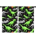 thumbnail image 1 of Blackout Kids Curtains,Cute Dinosaur Pattern Childrens Insulated Curtains Set Of 2,Bedroom Essentials,Toddler Room Decor 52x84in(132x213cm), 1 of 4
