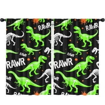 Blackout Kids Curtains,Cute Dinosaur Pattern Childrens Insulated Curtains Set Of 2,Bedroom Essentials,Toddler Room Decor 52x84in(132x213cm)