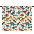 thumbnail image 1 of Blackout Kids Curtains,Cute Dinosaur Pattern Childrens Insulated Curtains Set Of 2,Bedroom Essentials,Toddler Room Decor 52x84in(132x213cm), 1 of 4