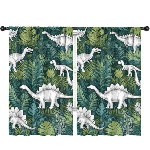 Blackout Kids Curtains,Cute Dinosaur Pattern Childrens Insulated Curtains Set Of 2,Bedroom Essentials,Toddler Room Decor 52x84in(132x213cm)