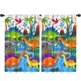 thumbnail image 1 of Blackout Kids Curtains,Cute Dinosaur Pattern Childrens Insulated Curtains Set Of 2,Bedroom Essentials,Toddler Room Decor 52x84in(132x213cm), 1 of 4
