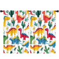 thumbnail image 1 of Blackout Kids Curtains,Cute Dinosaur Pattern Childrens Insulated Curtains Set Of 2,Bedroom Essentials,Toddler Room Decor 52x84in(132x213cm), 1 of 4