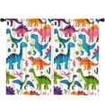 thumbnail image 1 of Blackout Kids Curtains,Cute Dinosaur Pattern Childrens Insulated Curtains Set Of 2,Bedroom Essentials,Toddler Room Decor 52x84in(132x213cm), 1 of 4