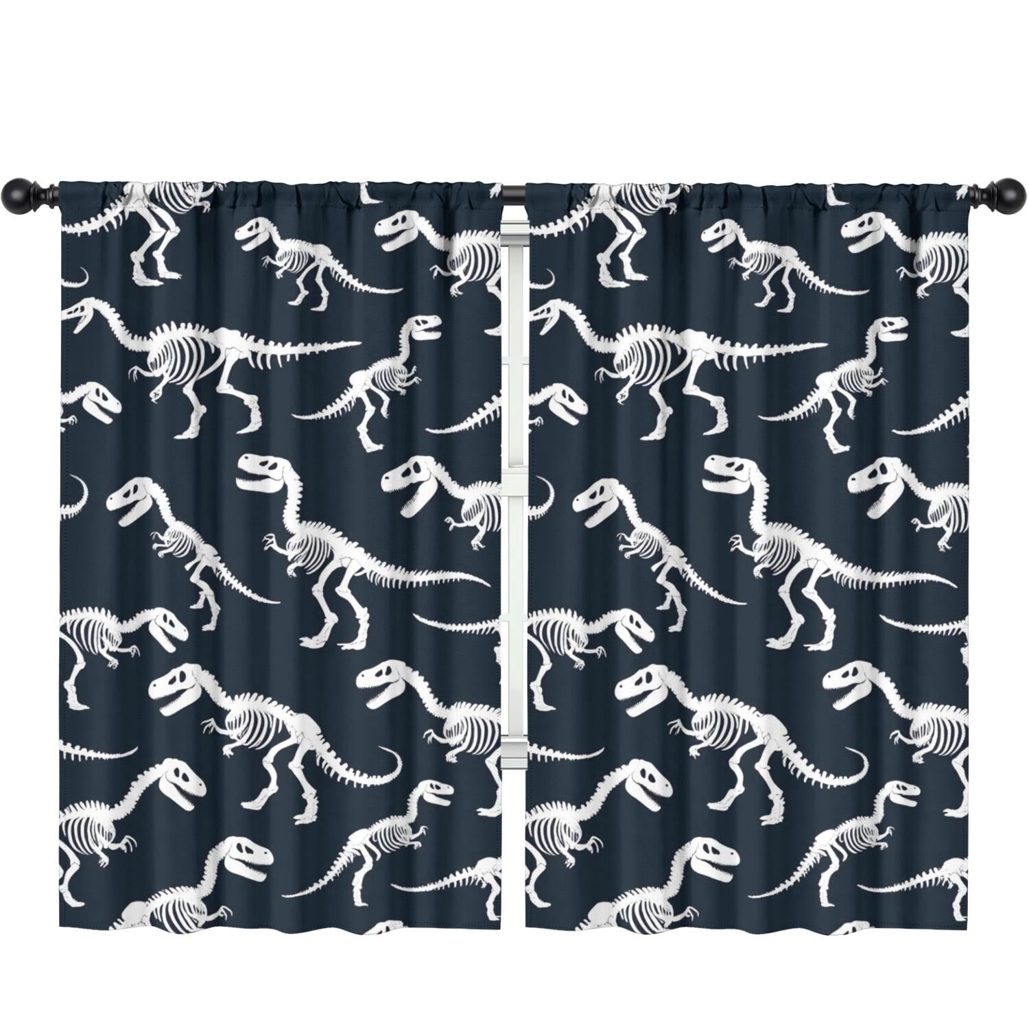 Blackout Kids Curtains,Cute Dinosaur Pattern Childrens Insulated Curtains Set Of 2,Bedroom Essentials,Toddler Room Decor 52x84in(132x213cm)