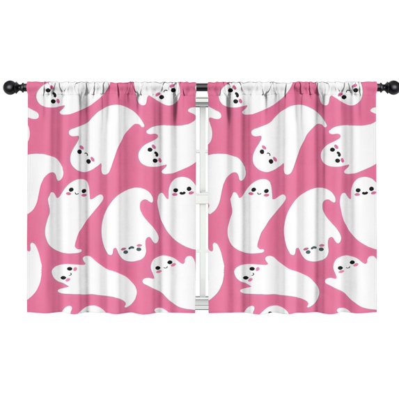 Blackout Kids Curtains,Cute Ghost Halloween Pattern Childrens Insulated Curtains Set Of 2,Bedroom Essentials,Toddler Room Decor 42"x54"