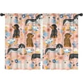 thumbnail image 1 of Blackout Kids Curtains,Dachshund and Flower Childrens Insulated Curtains Set Of 2,Bedroom Essentials,Toddler Room Decor 42"x63"(106x160cm), 1 of 4