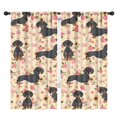thumbnail image 1 of Blackout Kids Curtains,Dachshund and Flower Childrens Insulated Curtains Set Of 2,Bedroom Essentials,Toddler Room Decor 42x84in(106x213cm), 1 of 4