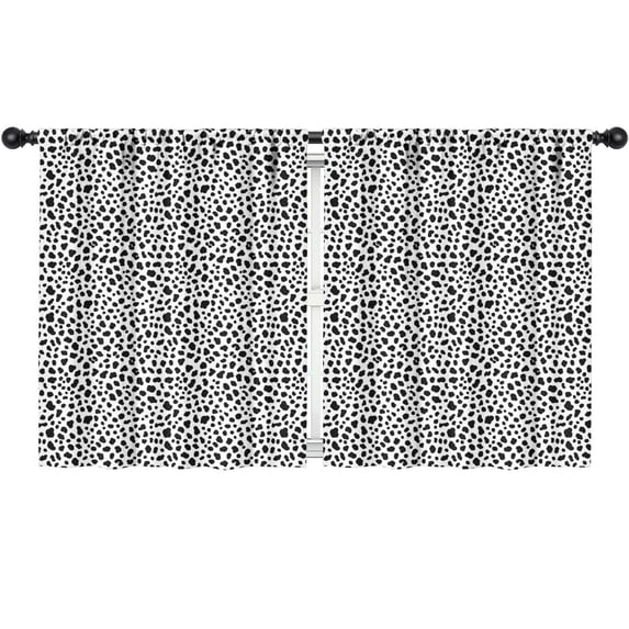 Blackout Kids Curtains,Dalmatian Spots Black Pattern Children's Insulated Curtains Set Of 2,Bedroom Essentials,Toddler Room Decor 52"x63"