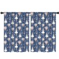 thumbnail image 1 of Blackout Kids Curtains,Dark Blue Ballerina Flower Pattern Childrens Insulated Curtains Set Of 2,Bedroom Essentials,Toddler Room Decor 42"x63", 1 of 5