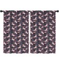 thumbnail image 1 of Blackout Kids Curtains,Dark Blue Cartoon Unicorn Leaf Flower Pattern Childrens Insulated Curtains Set Of 2,Bedroom Essentials,Toddler Room Decor 52"x84", 1 of 5