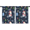 thumbnail image 1 of Blackout Kids Curtains,Dark Blue Christmas Santa Pattern Childrens Insulated Curtains Set Of 2,Bedroom Essentials,Toddler Room Decor 42"x54", 1 of 5