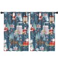 thumbnail image 1 of Blackout Kids Curtains,Dark Blue Christmas Santa Pattern Childrens Insulated Curtains Set Of 2,Bedroom Essentials,Toddler Room Decor 42"x63", 1 of 5
