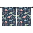 thumbnail image 1 of Blackout Kids Curtains,Dark Blue Girl Themed Dinosaurs Pattern Childrens Insulated Curtains Set Of 2,Bedroom Essentials,Toddler Room Decor 42"x54", 1 of 5