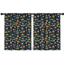 Blackout Kids Curtains,Dark Blue Tractor Boat Car Pattern Childrens Insulated Curtains Set Of 2,Bedroom Essentials,Toddler Room Decor 42"x54"