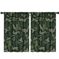 thumbnail image 1 of Blackout Kids Curtains,Dark Green Camo Classic Shapes Pattern Childrens Insulated Curtains Set Of 2,Bedroom Essentials,Toddler Room Decor 42"x63", 1 of 5