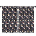 thumbnail image 1 of Blackout Kids Curtains,DarkBlue Cartoon Dinosaurs Astronauts Pattern Childrens Insulated Curtains Set Of 2,Bedroom Essentials,Toddler Room Decor 52"x84", 1 of 5