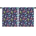 thumbnail image 1 of Blackout Kids Curtains,DarkBlue Cartoon Dinosaurs Space Rockets Pattern Childrens Insulated Curtains Set Of 2,Bedroom Essentials,Toddler Room Decor 52"x63", 1 of 5