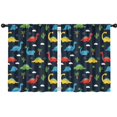 thumbnail image 1 of Blackout Kids Curtains,DarkBlue Dinosaurs Clouds Palms Pattern Childrens Insulated Curtains Set Of 2,Bedroom Essentials,Toddler Room Decor 42"x54", 1 of 5