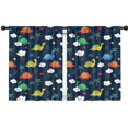 thumbnail image 1 of Blackout Kids Curtains,DarkBlue Dinosaurs Clouds Rainbows Pattern Childrens Insulated Curtains Set Of 2,Bedroom Essentials,Toddler Room Decor 42"x54", 1 of 5