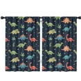 thumbnail image 1 of Blackout Kids Curtains,DarkBlue Dinosaurs Leaves Pattern Childrens Insulated Curtains Set Of 2,Bedroom Essentials,Toddler Room Decor 42"x63", 1 of 5