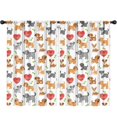 thumbnail image 1 of Blackout Kids Curtains,Dog Breeds and Hearts White Pattern Children's Insulated Curtains Set Of 2,Bedroom Essentials,Toddler Room Decor 52"x84", 1 of 5