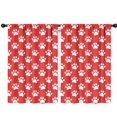 thumbnail image 1 of Blackout Kids Curtains,Dog Paw Print Red Pattern Children's Insulated Curtains Set Of 2,Bedroom Essentials,Toddler Room Decor 42"x63", 1 of 3