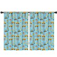 thumbnail image 1 of Blackout Kids Curtains,Excavator and Road Barrier Blue Pattern Children's Insulated Curtains Set Of 2,Bedroom Essentials,Toddler Room Decor 42"x63", 1 of 5