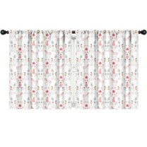 Blackout Kids Curtains,Floral Princess Unicorn Pattern Childrens Insulated Curtains Set Of 2,Bedroom Essentials,Toddler Room Decor 52"x63"