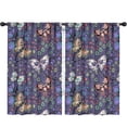 thumbnail image 1 of Blackout Kids Curtains,Flower and Butterfly Childrens Insulated Curtains Set Of 2,Bedroom Essentials,Toddler Room Decor 52"x84"(132x213cm), 1 of 4