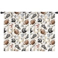 thumbnail image 1 of Blackout Kids Curtains,Football Equipment Checkered Pattern Childrens Insulated Curtains Set Of 2,Bedroom Essentials,Toddler Room Decor 42"x63", 1 of 5