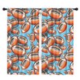 thumbnail image 1 of Blackout Kids Curtains,Football Sticker Pattern Childrens Insulated Curtains Set Of 2,Bedroom Essentials,Toddler Room Decor 42"x84", 1 of 5