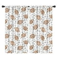 thumbnail image 1 of Blackout Kids Curtains,Football with Symbols Pattern Childrens Insulated Curtains Set Of 2,Bedroom Essentials,Toddler Room Decor 42"x84", 1 of 5