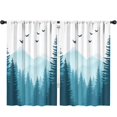 thumbnail image 1 of Blackout Kids Curtains,Forest with Mountains Childrens Insulated Curtains Set Of 2,Bedroom Essentials,Toddler Room Decor 52x84in(132x213cm), 1 of 4