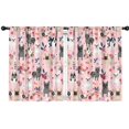 thumbnail image 1 of Blackout Kids Curtains,French Bulldog Dog Pattern with Flowers Childrens Insulated Curtains Set Of 2,Bedroom Essentials,Toddler Room Decor 42x54in(106x137cm), 1 of 4