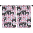 thumbnail image 1 of Blackout Kids Curtains,French Bulldog and Flower Childrens Insulated Curtains Set Of 2,Bedroom Essentials,Toddler Room Decor 42x63in(106x160cm), 1 of 4