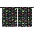 thumbnail image 1 of Blackout Kids Curtains,Game Controller Black Pattern Children's Insulated Curtains Set Of 2,Bedroom Essentials,Toddler Room Decor 42"x54", 1 of 5