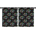 thumbnail image 1 of Blackout Kids Curtains,Game Controller Black Pattern Children's Insulated Curtains Set Of 2,Bedroom Essentials,Toddler Room Decor 52"x63", 1 of 5