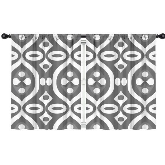 Blackout Kids Curtains,Geometric Shapes Pattern Childrens Insulated Curtains Set Of 2,Bedroom Essentials,Toddler Room Decor 42x54in(106x137cm)