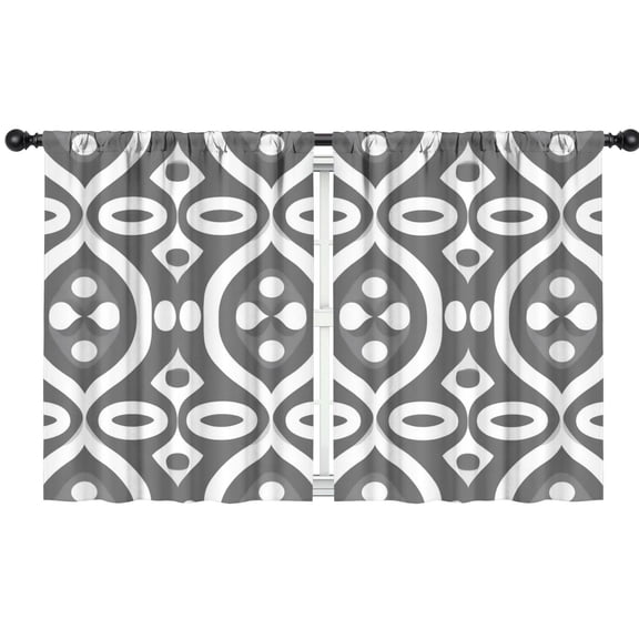 Blackout Kids Curtains,Geometric Shapes Pattern Childrens Insulated Curtains Set Of 2,Bedroom Essentials,Toddler Room Decor 42x54in(106x137cm)