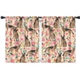 thumbnail image 1 of Blackout Kids Curtains,German Shepherd with Flowers Childrens Insulated Curtains Set Of 2,Bedroom Essentials,Toddler Room Decor 42x54in(106x137cm), 1 of 4