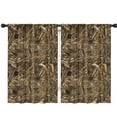 thumbnail image 1 of Blackout Kids Curtains,Grassland Camo Brown Plants Pattern Childrens Insulated Curtains Set Of 2,Bedroom Essentials,Toddler Room Decor 42"x63", 1 of 5