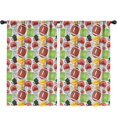 thumbnail image 1 of Blackout Kids Curtains,Gray Football Elements Pattern Childrens Insulated Curtains Set Of 2,Bedroom Essentials,Toddler Room Decor 52"x84", 1 of 5
