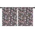 thumbnail image 1 of Blackout Kids Curtains,Gray Football and Flowers Pattern Childrens Insulated Curtains Set Of 2,Bedroom Essentials,Toddler Room Decor 52"x63", 1 of 5