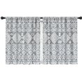 thumbnail image 1 of Blackout Kids Curtains,Gray Geometric Diamond Striped Pattern Childrens Insulated Curtains Set Of 2,Bedroom Essentials,Toddler Room Decor 42x54in(106x137cm), 1 of 5