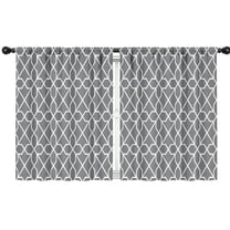 Blackout Kids Curtains,Gray Geometric Quatrefoil Pattern Childrens Insulated Curtains Set Of 2,Bedroom Essentials,Toddler Room Decor 42x54in(106x137cm)
