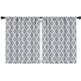thumbnail image 1 of Blackout Kids Curtains,Gray Geometric Quatrefoil Pattern Childrens Insulated Curtains Set Of 2,Bedroom Essentials,Toddler Room Decor 42x54in(106x137cm), 1 of 5