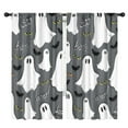 thumbnail image 1 of Blackout Kids Curtains,Gray Halloween Ghosts Bats and Boo Childrens Insulated Curtains Set Of 2,Bedroom Essentials,Toddler Room Decor 42"x84", 1 of 5
